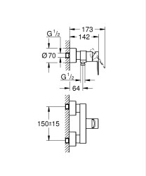 Grohe Lineare New Duş Bataryası - 33865001 - 2