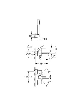 Grohe Lineare Tek Kumandalı Banyo Bataryası - 33850001 - 2