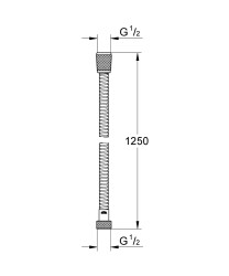 Grohe Metal Hortum 1250 mm - 28142002 - 2