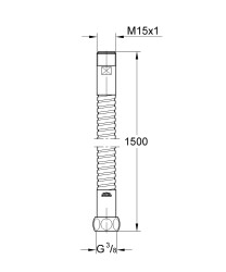 Grohe Metal hortum - 28112000 - 2
