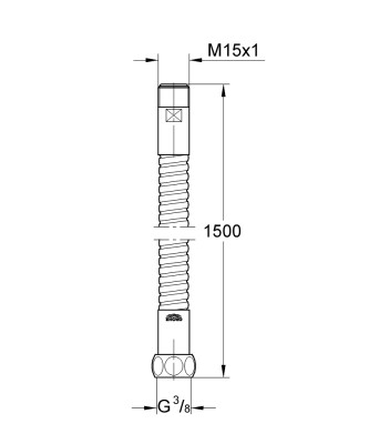 Grohe Metal hortum - 28112000 - 2