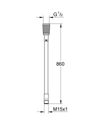 Grohe Metalflex hortum - 46104000 - 2