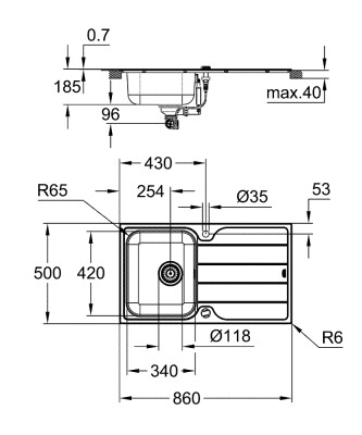 Grohe Minta Eviye ve batarya seti - 31573SD1 - 2