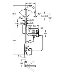 Grohe Minta Touch Elektronik tek kumandalı eviye bataryası - 31358002 - 2