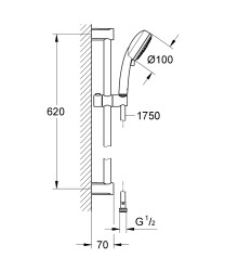 Grohe New Tempesta Cosmopolita Sürgülü Duş Seti 3 Akışlı - 27579002 - 2