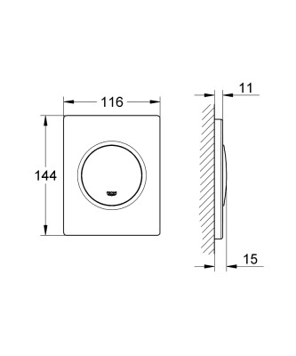 Grohe Nova Cosmopolitan Kumanda paneli - 38804P00 - 2