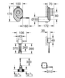Grohe Pisuar için sıcaklık sensörü - 39368000 - 2