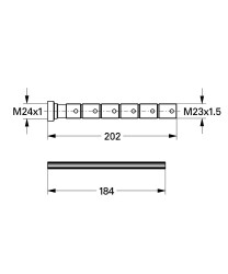 Grohe Plastık Uzatma Parcası 20 Cm - 45203000 - 2