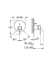 Grohe Plus Ankastre banyo/duş bataryası - 24060AL3 - 2