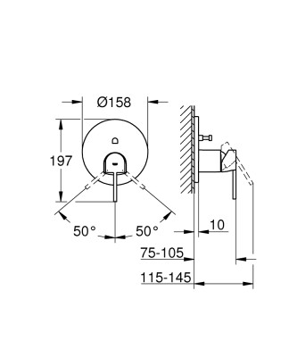 Grohe Plus Ankastre banyo/duş bataryası - 24060DC3 - 2