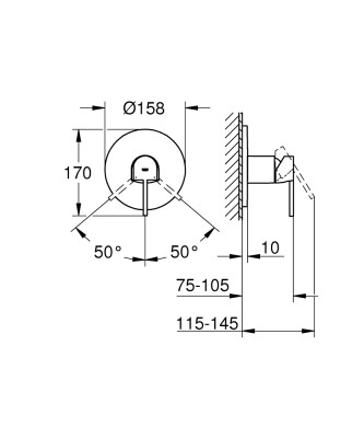 Grohe Plus Ankastre duş bataryası - 24059DC3 - 2