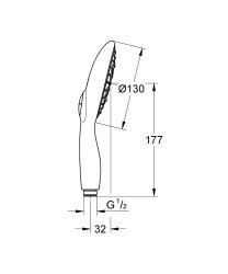 Grohe Power&Soul 130 El Duşu - 27673LS0 - 2