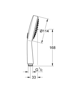 Grohe Power&Soul Cosmopolitan El Duşu 2 Akışlı - 27661000 - 2