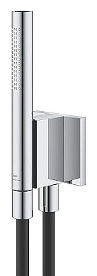 Grohe Rainshower Aqua Manyetik Duvar Askılı El Duşu Seti, 2 Akışlı, Krom + Siyah - 105006KI00 - 5