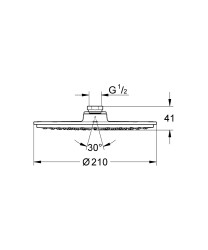 Grohe Rainshower Cosmopolitan 210 Tepe Duşu 1 Akışlı - 28373000 - 2