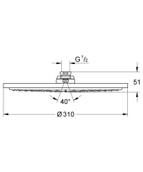Grohe Rainshower Cosmopolitan Tepe Duşu 1 Akışlı - 27477000 - 2