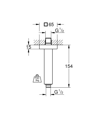 Grohe Rainshower Duş Başlığı Dirseği - 27711000 - 2