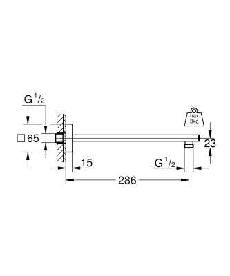 Grohe Rainshower Duş Başlığı Kolu - 27709000 - 2