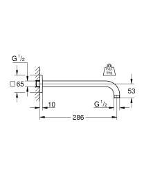 Grohe Rainshower Duş Çıkış Dirseği - 27488000 - 2