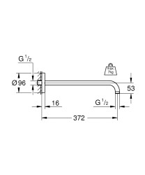 Grohe Rainshower Duş Çıkış Dirseği - 28982000 - 2