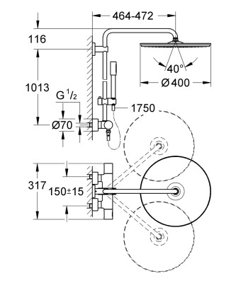 Grohe Rainshower Duş Sistemi - 27174001 - 2