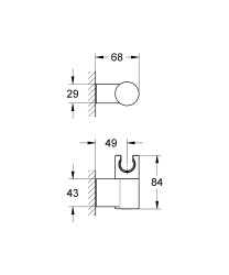 Grohe Rainshower El Duşu Askısı - 27055000 - 2
