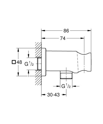 Grohe RainShower El Duşu Çıkış Dirseği - 26659GN0 - 2