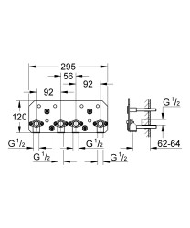 Grohe Rainshower F-Series 15″ İç Montaj Gövdesi - 26042000 - 2
