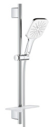 Grohe RainShower SmartActive 130 Cube 3 Akışlı Ay Beyazı Sürgülü Duş Seti - 26584LS0 - Grohe