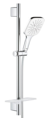 Grohe RainShower SmartActive 130 Cube 3 Akışlı Ay Beyazı Sürgülü Duş Seti - 26584LS0 - 1