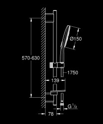 Grohe RainShower SmartActive 3 Akışlı Sürgülü Duş Seti - 26592000 - 2