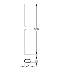 Grohe Rainshower SmartControl tadilat/yenileme için duş sistemi borusu - 48349000 - 2