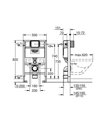 Grohe Rapıd Sl Gd2 Ayaklı Gomme Rezervuar - 38526000 - 2