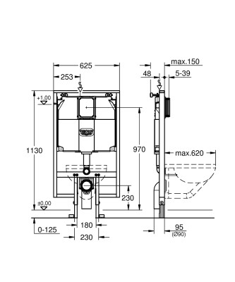 Grohe Rapıd Sl Wc 6 L 8Cm Gomme Rezervuar - 38994000 - 2