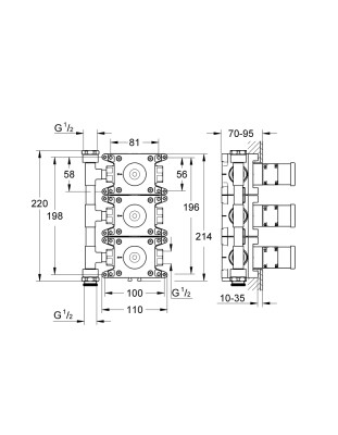 Grohe Rapido C 27 625 000 için iç gövde - 35031000 - 2