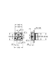 Grohe Rapido SmartBox iç gövde Universal giriş kutusu - 1/2 - 35604000 - 2