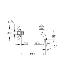 Grohe Relexa Duş Başlığı Dirseği - 27406000 - 2