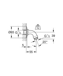 Grohe Relexa Tepe Duşu Çıkış Dirseği- 28429000 - - 28429000 - 2