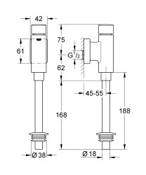Grohe Rondo Pisuar için Yıkıma Valf - 37339000 - 2