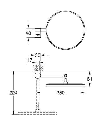 Grohe Selection Cosmetic Mirror - 102279KF00 - 2