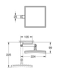 Grohe Selectıon Cube Makyaj Aynası - 40808000 - 2