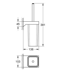 Grohe Selection Cube Tuvalet Fırçası Seti - 40857000 - 2