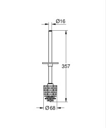Grohe Selection Cube Yedek fırça - 40868000 - 2
