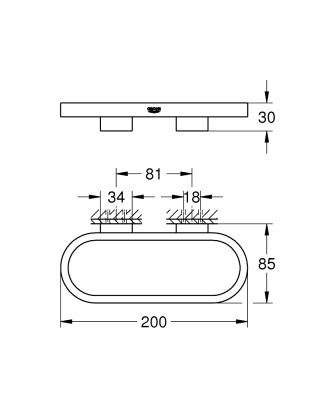 Grohe Selection Halka havluluk - 41035000 - 2