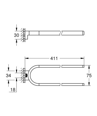 Grohe Selection Havlu tutacağı, sabit - 41059GN0 - 2