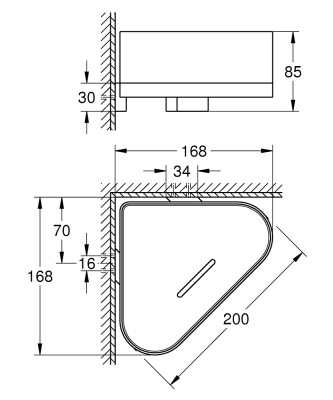 Grohe Selection Köşe duş rafı - 41038GL0 - 2