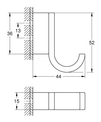 Grohe Selection Tekli havlu askısı - 41039AL0 - 2