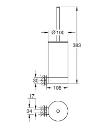Grohe Selection Tuvalet Fırçası Seti - 41076GN0 - 2
