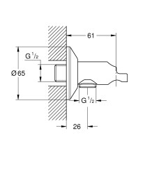 Grohe Sena Sprey Cıkıs Dırsegı - 26333000 - 2