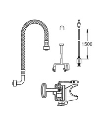 Grohe Sense Arena Yıkama Montaj Setı - 46944001 - 2